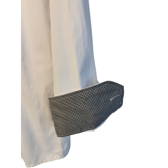 Vitarelli Mens White Dress Shirt 16.5 L Spread Collar Trim Fit Italy RN10518 - Picture 2 of 9